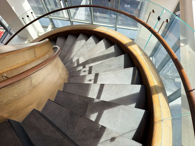 Curved Glass Stair Railing